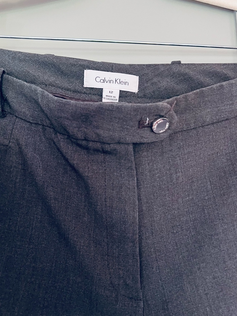 Calvin Klein Men's Dark Gray Dress Pants